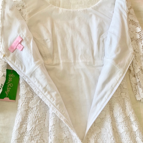 NWT Lilly Pulitzer White Butterfly Lace Dress - Picture 3 of 9